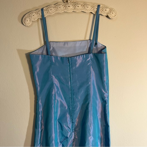 Vintage Jessica McClintock for Gunne Sax Prom Dress Size 9 Made in USA Blue - Picture 5 of 8